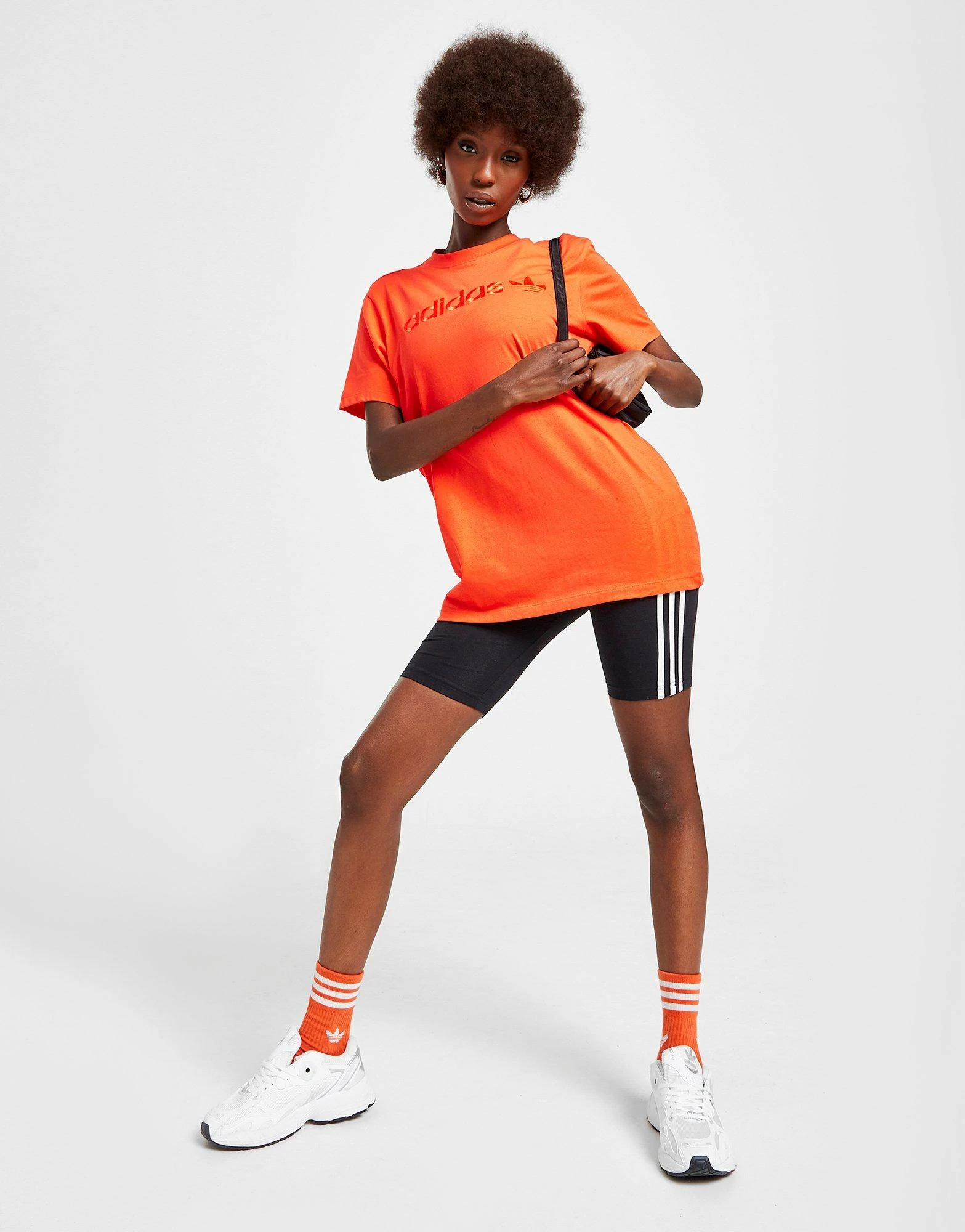 Adidas Originals Embroidered Boyfriend T-Shirt Orange - Billede 3