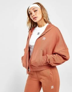 Adidas Originals 3-Stripes Full Zip Hættetrøje Pink