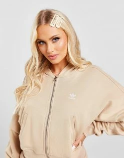 Adidas Originals 3-Stripes Full Zip Hættetrøje Brun