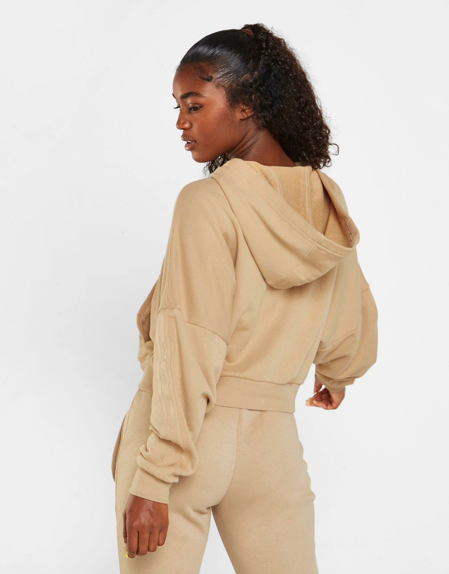 Adidas Originals 3-Stripes Full Zip Hættetrøje Brun - Billede 5