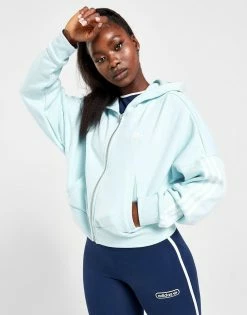 Adidas Originals 3-Stripes Full Zip Hættetrøje Blå