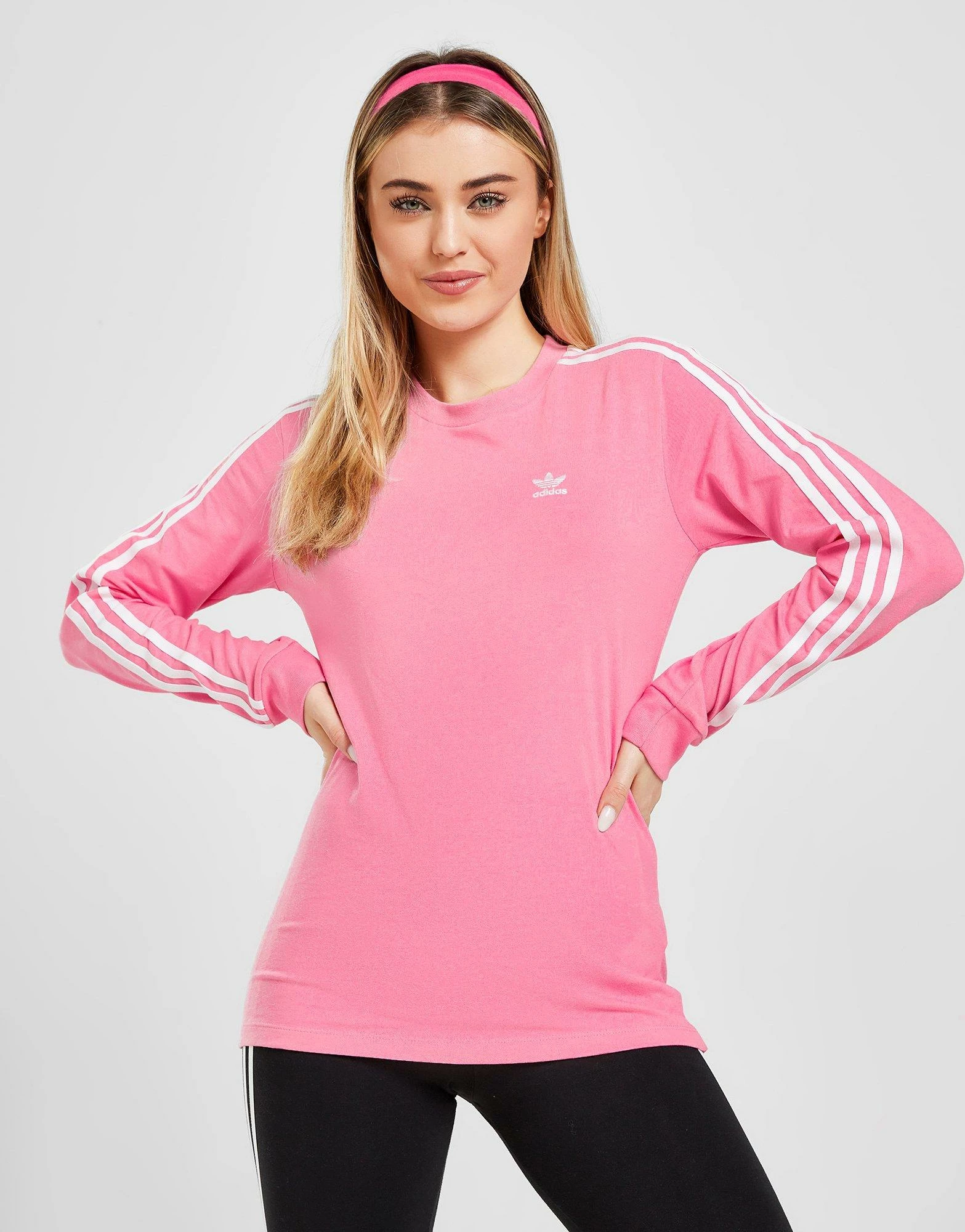 Adidas Originals 3-Stripes California T-Shirt Dame Pink - Billede 5
