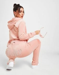 JUICY COUTURE Diamante Velour Joggingbukser Dame Pink