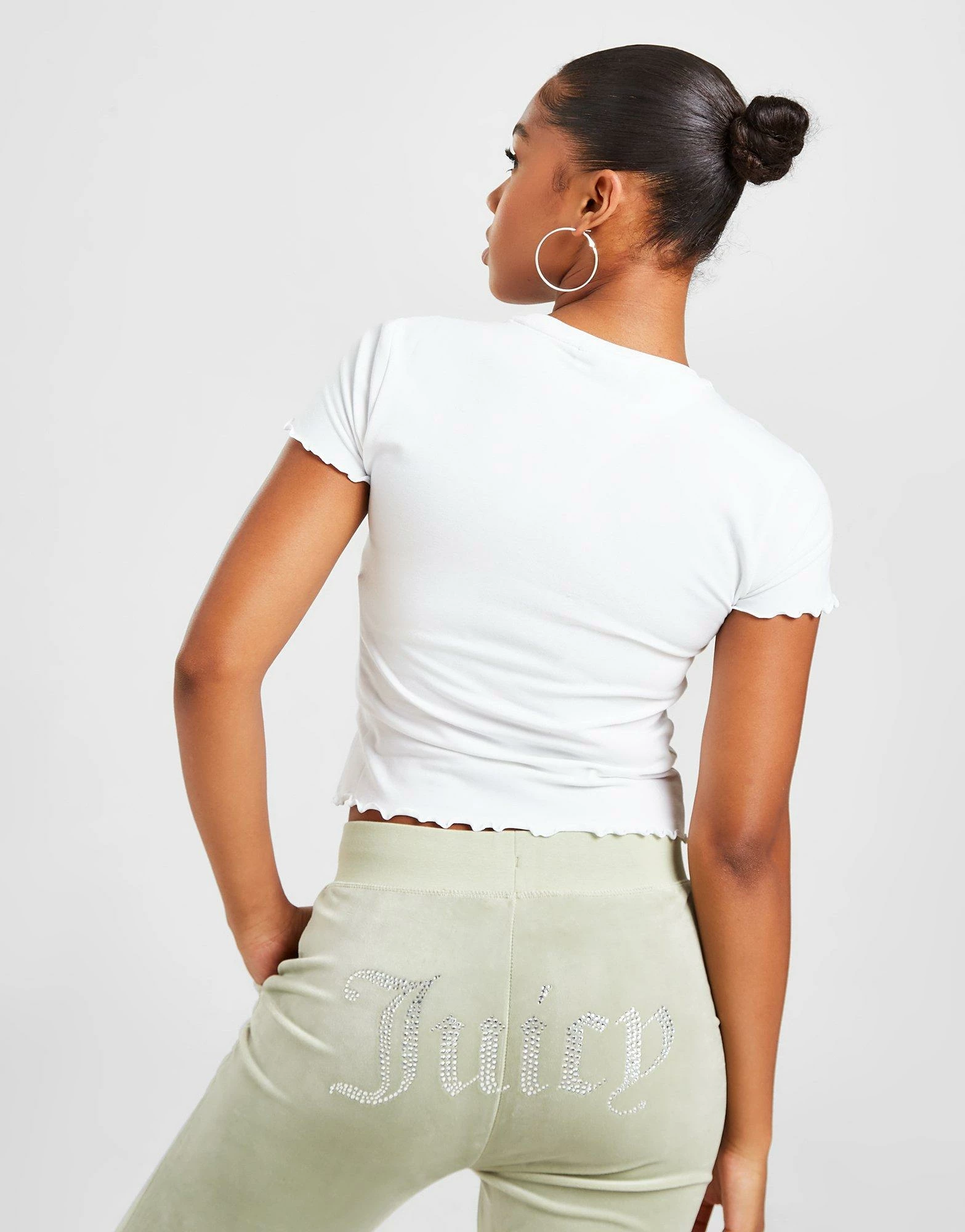 JUICY COUTURE Diamante Slim T-shirt Hvid - Billede 3