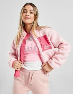JUICY COUTURE Pocket Sherpa Jacket Pink