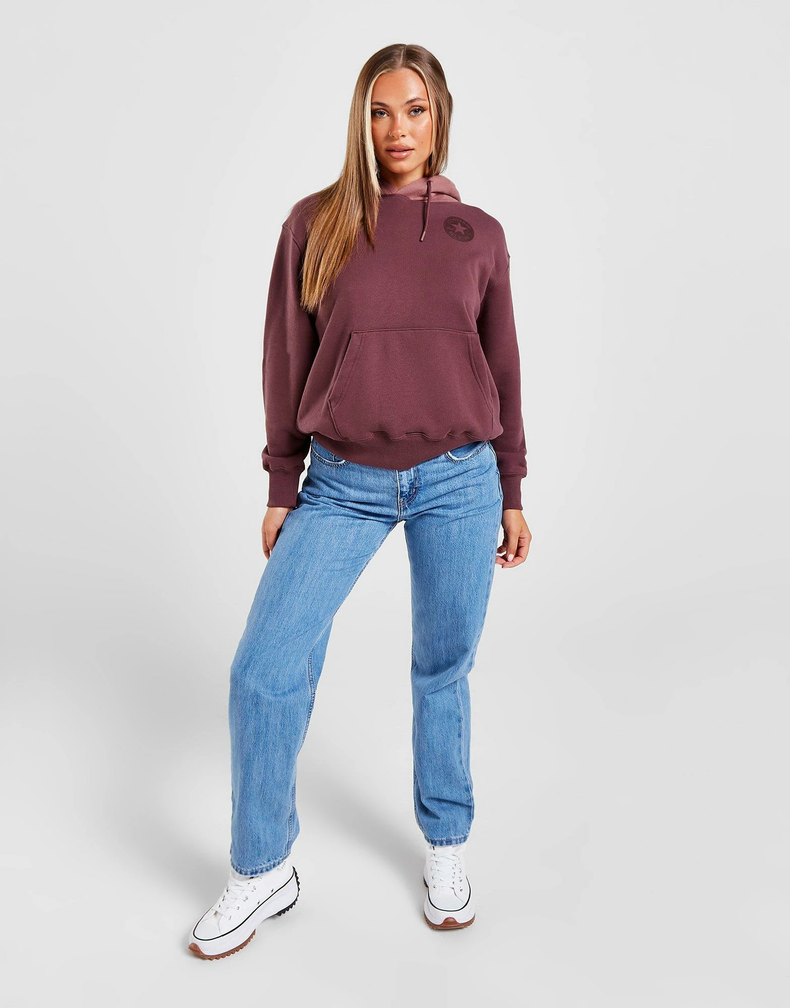 Converse Chuck Patch Overhead Hoodie Pink - Billede 5