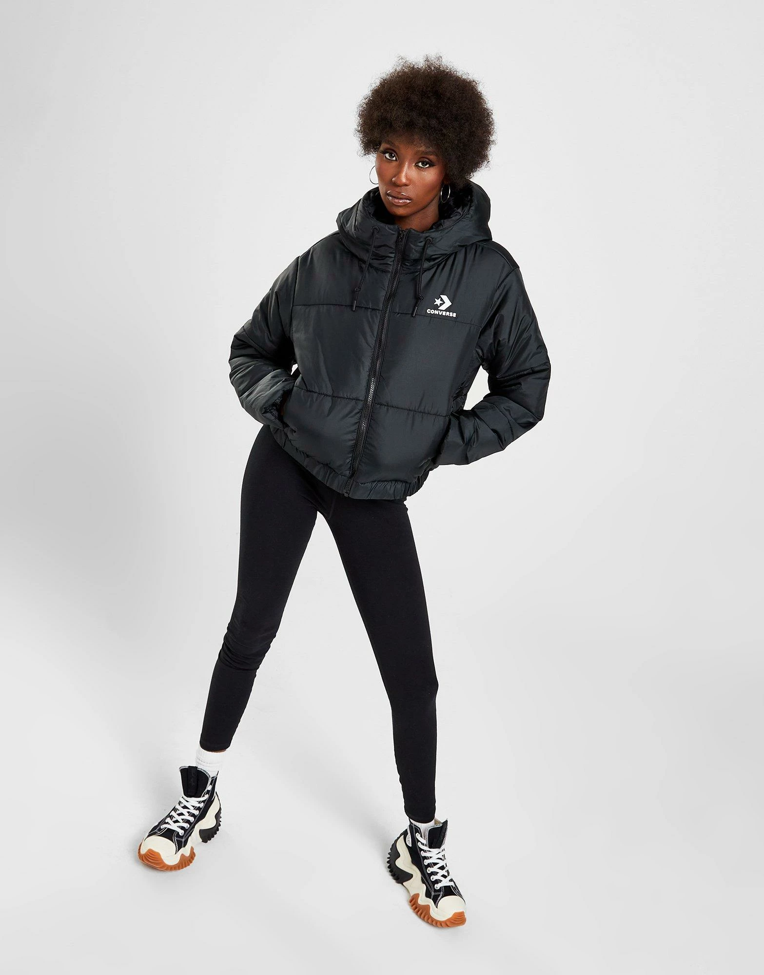 Converse Star Chevron Puffer Jacket Sort - Billede 5