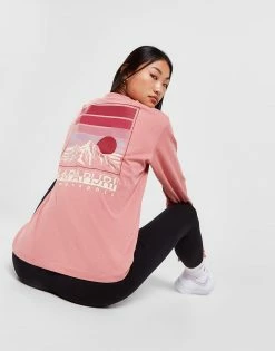Napapijri Back Graphic Long Sleeve T-Shirt Pink