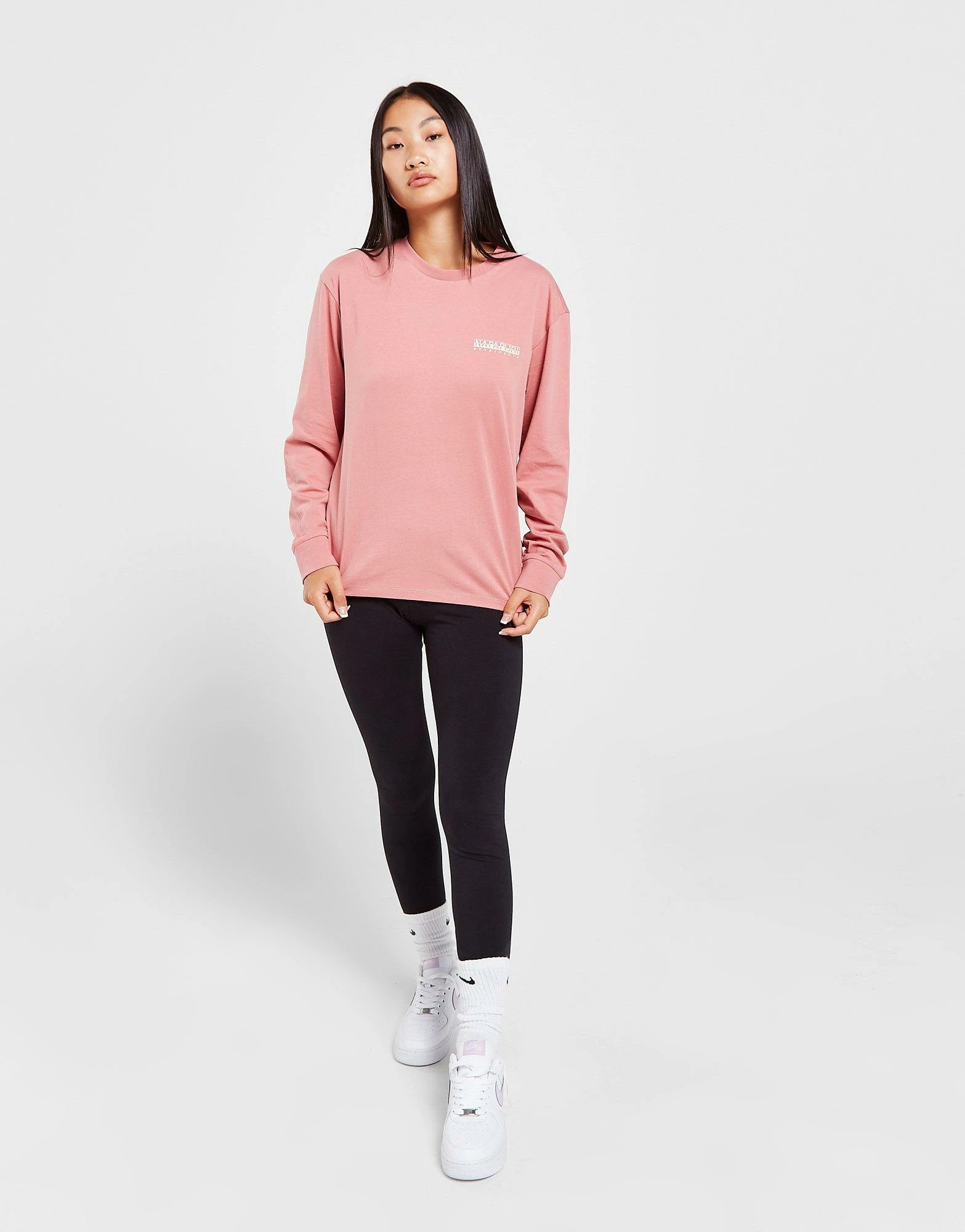 Napapijri Back Graphic Long Sleeve T-Shirt Pink - Billede 6