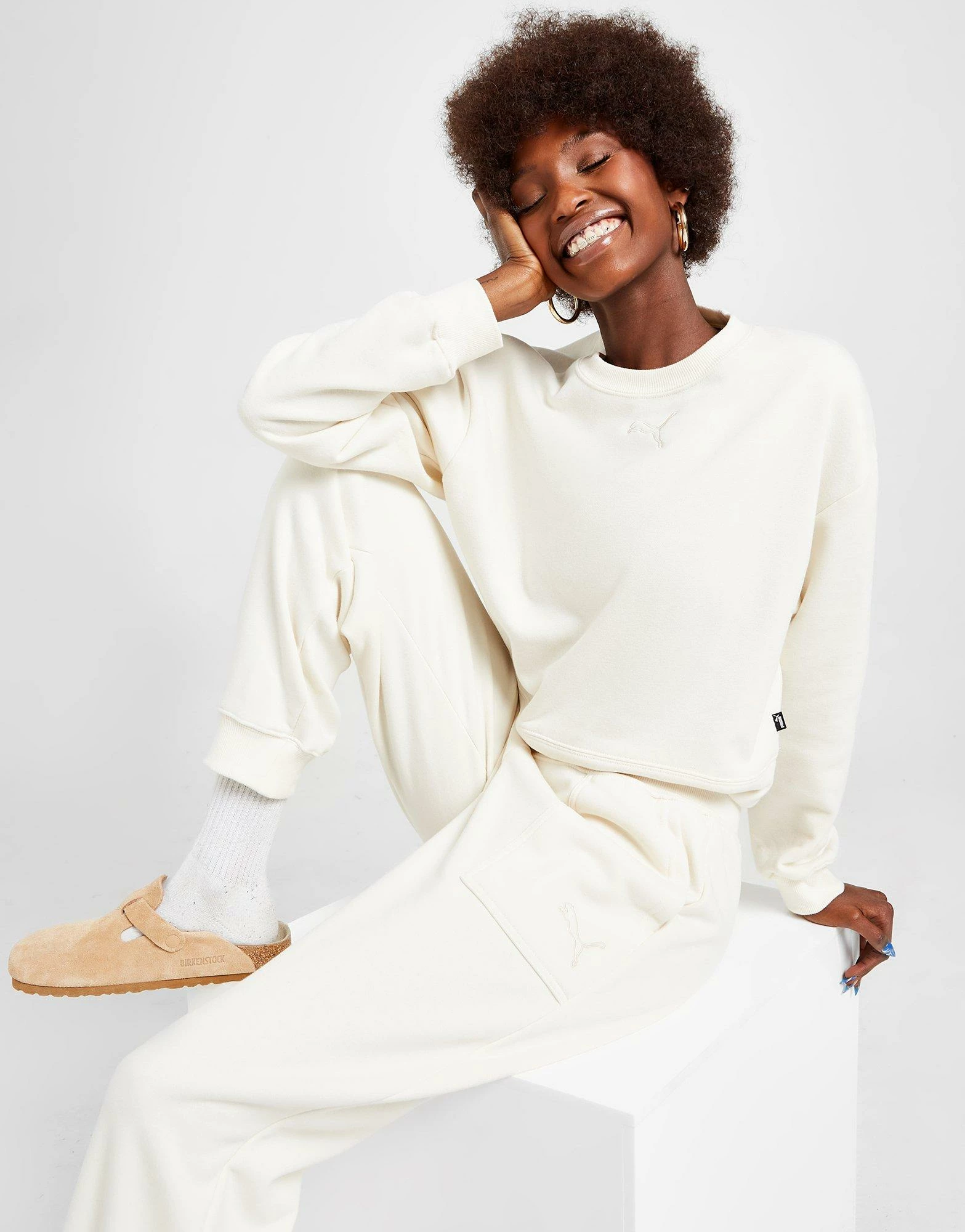 Puma Crew Tracksuit Hvid