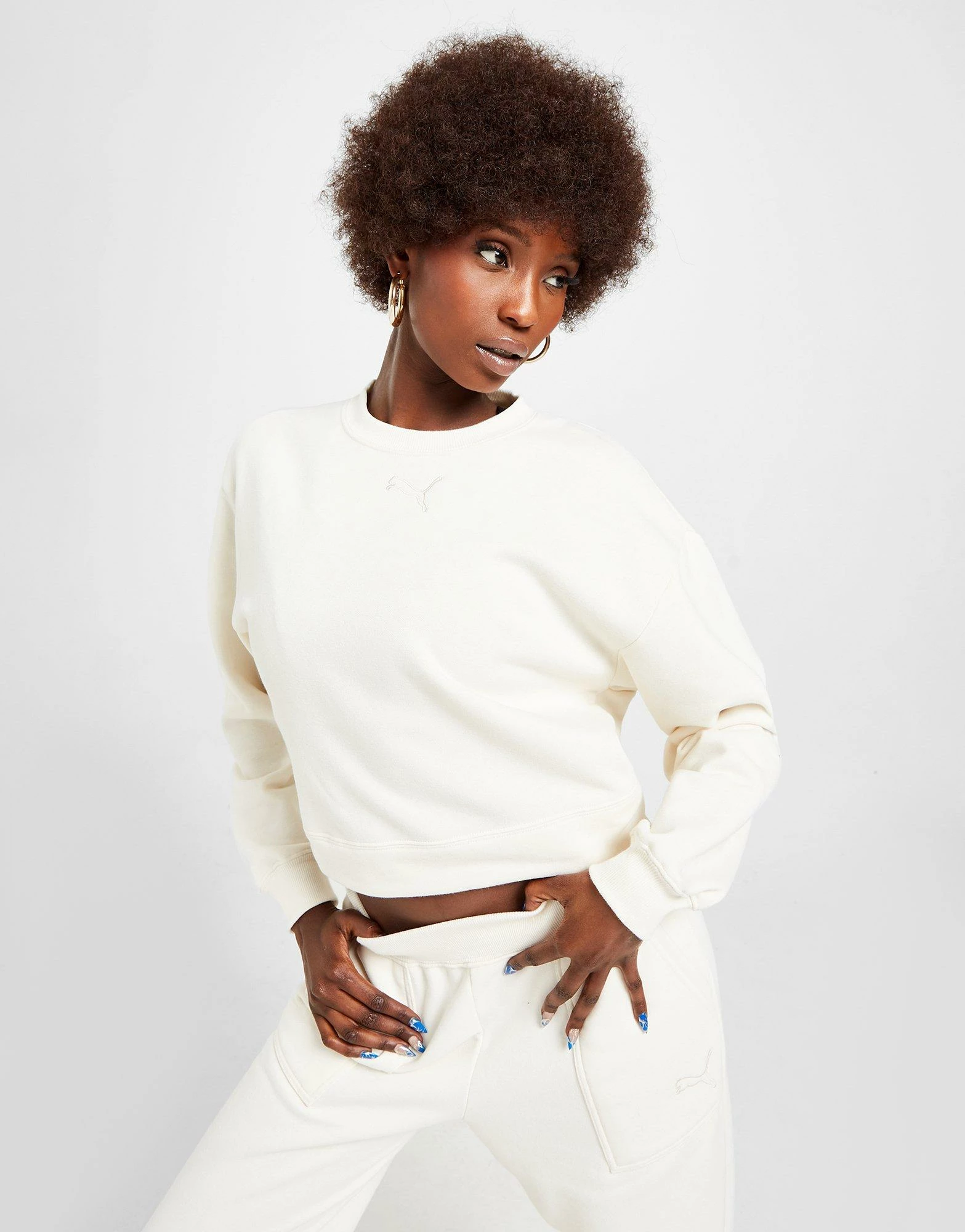 Puma Crew Tracksuit Hvid - Billede 4