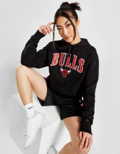 New Era NBA Chicago Bulls Satin Hoodie Sort
