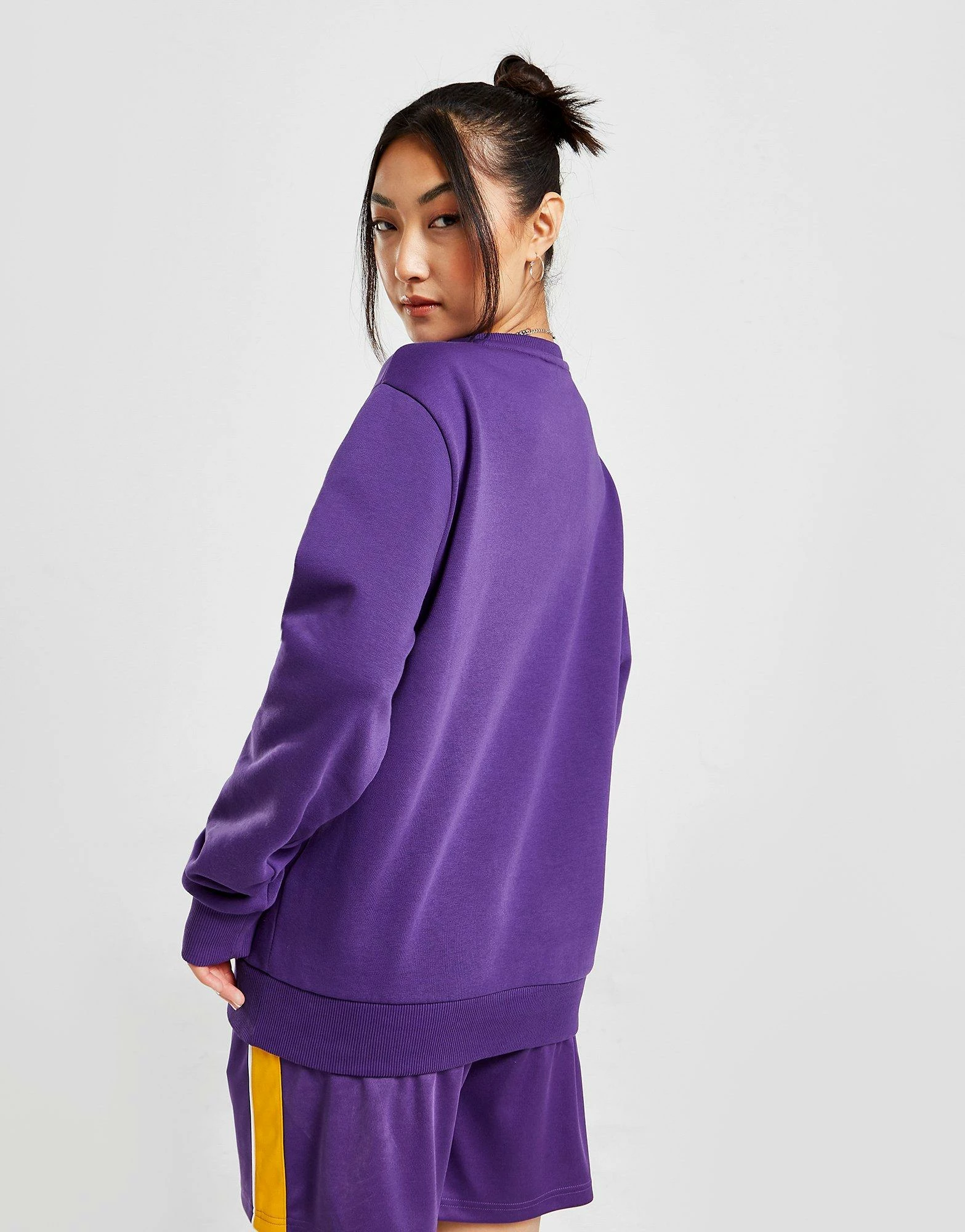 New Era NBA Los Angeles Lakers Satin Crew Sweatshirt Lilla - Billede 4