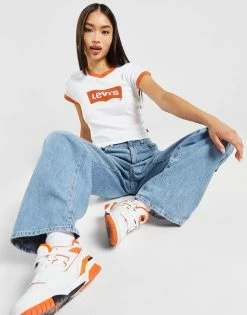 Levi's Crop Ringer T-Shirt Hvid