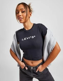 LEVI'S Slim Logo T-Shirt Sort