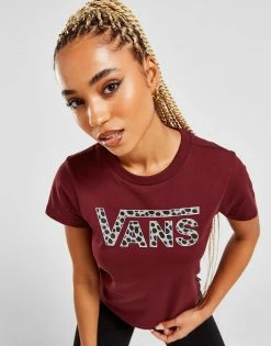 Vans Leopard Infill Short Sleeve T-Shirt Rød