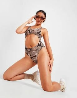 Supply & Demand Swirl Badedragt Dame Brun