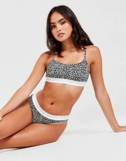 Calvin Klein Underwear Leopard Thong Sort