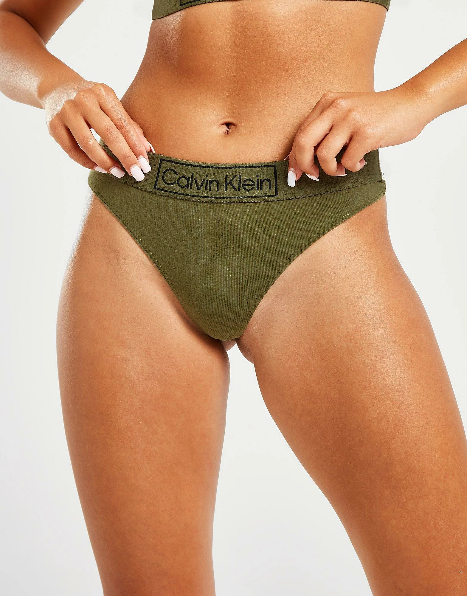 Calvin Klein Underwear Logo G-Streng Dame Grøn - Billede 2