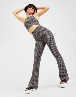 Supply & Demand Checkerboard All Over Print Flared Pants Grå