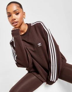 Adidas Originals 3-Stripes Crew Sweatshirt Brun