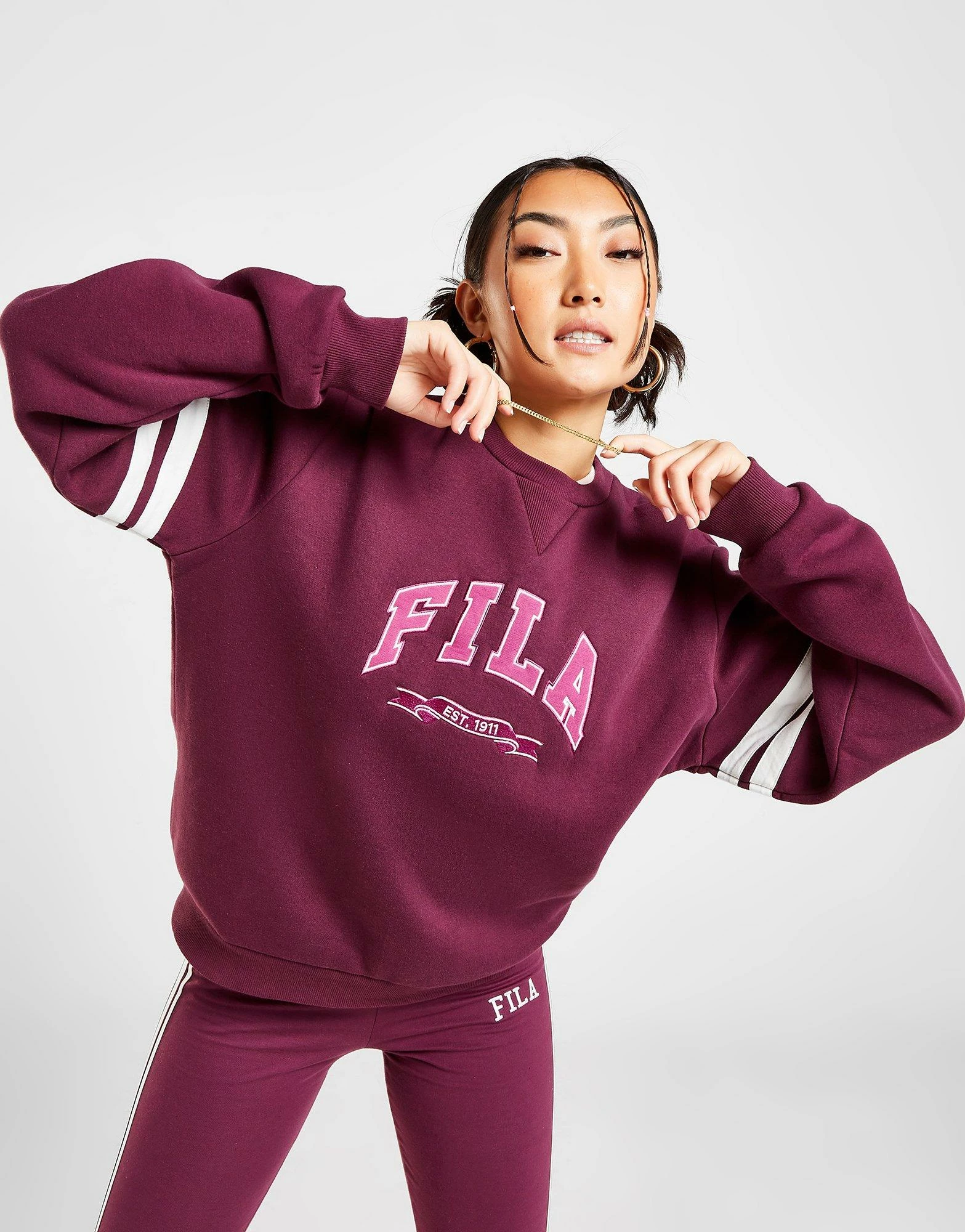 Fila Varsity Crew Sweatshirt Lilla 4 Fila Varsity Crew Sweatshirt Lilla - Billede 2