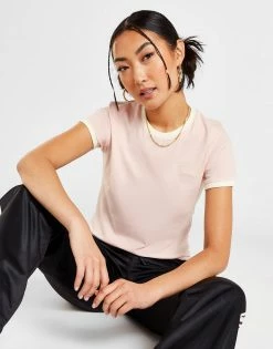 Fila Slim Ringer T-Shirt Pink