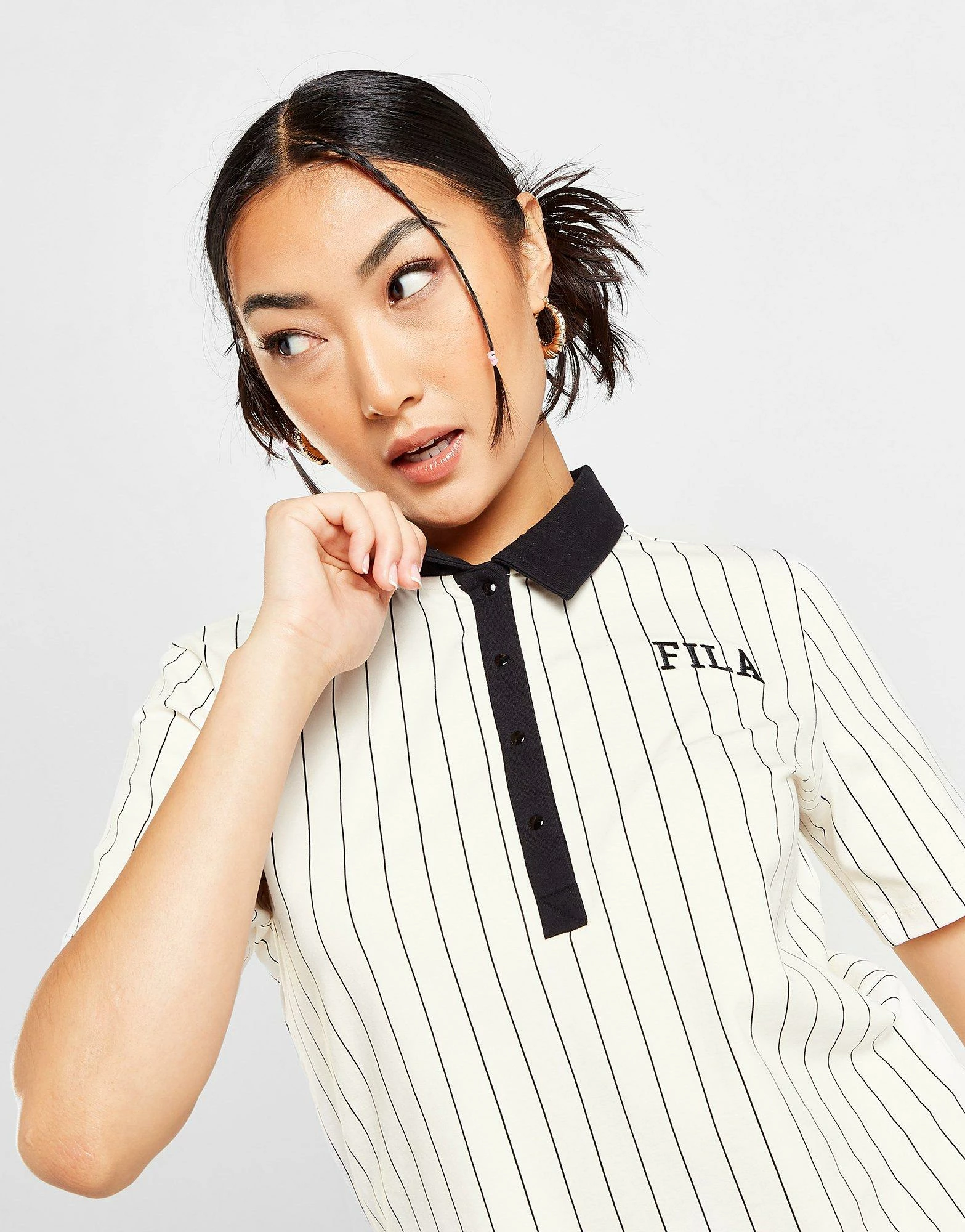 Fila Stripe Polo T-Shirt Hvid 6 Fila Stripe Polo T-Shirt Hvid - Billede 4