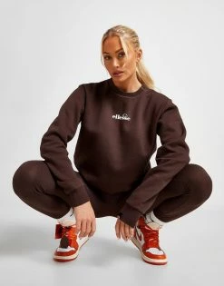 Ellesse Logo Crew Sweatshirt Brun