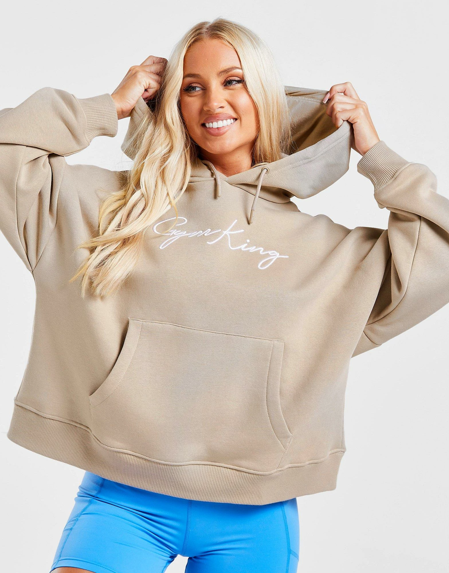 Gym King Slouch Hoodie Brun - Billede 2