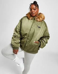 Supply & Demand Plus Size Coney Bomber Jacket Grøn