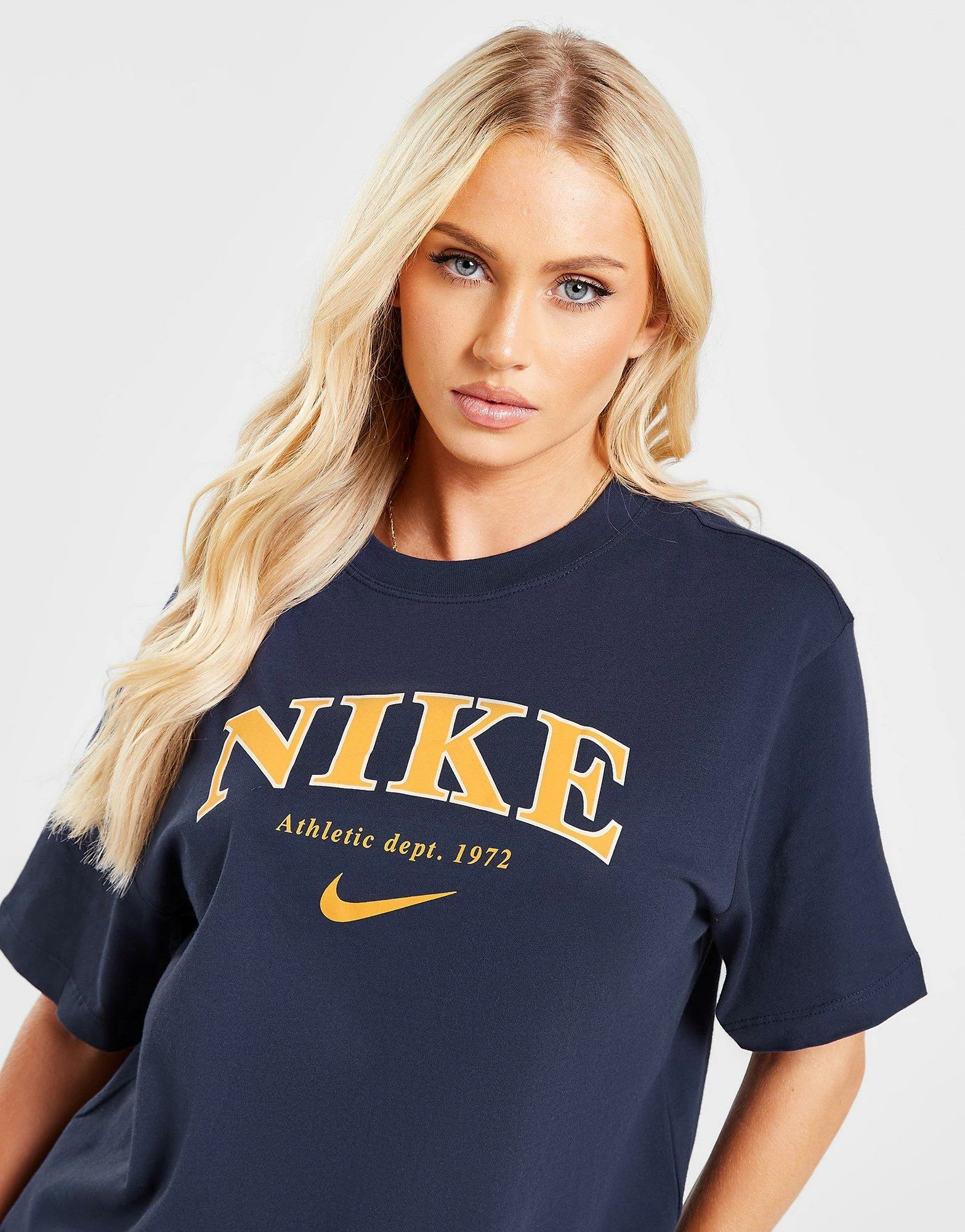 Nike Varsity Boyfriend T-Shirt Blå - Billede 4