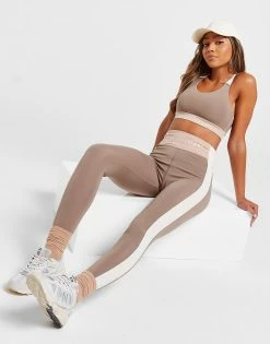 Pink Soda Sport Ascot Colour Block Tights Brun