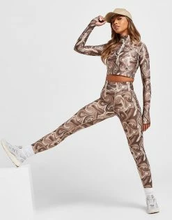 Pink Soda Sport Swirl Tights Brun