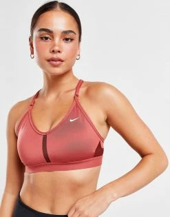 Nike Training Indy Swoosh Mesh Bra Brun