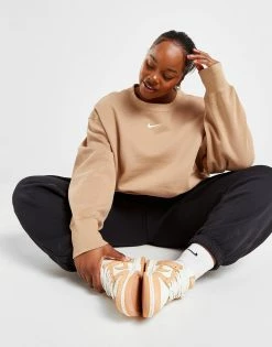 Nike Plus Size Phoenix Oversized Crew Sweatshirt Brun