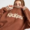 Kickers Large Logo Crew Sweatshirt Brun