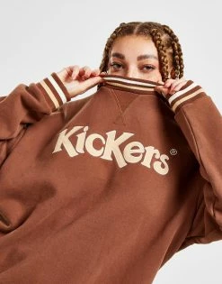 Kickers Large Logo Crew Sweatshirt Brun