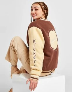 Kickers Large Logo Varsity Jacket Brun