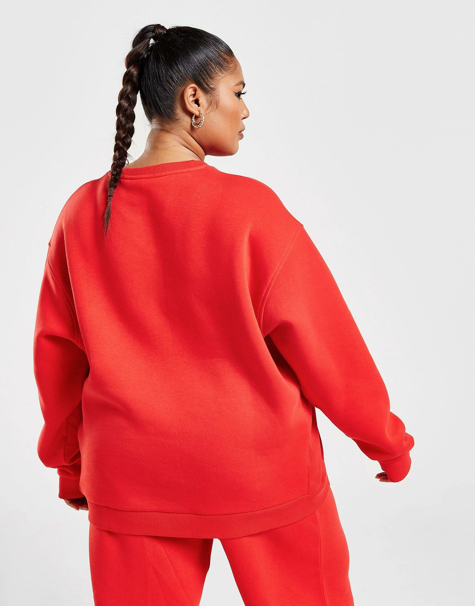 Supply & Demand Plus Size Varsity Crew Sweatshirt Rød - Billede 3