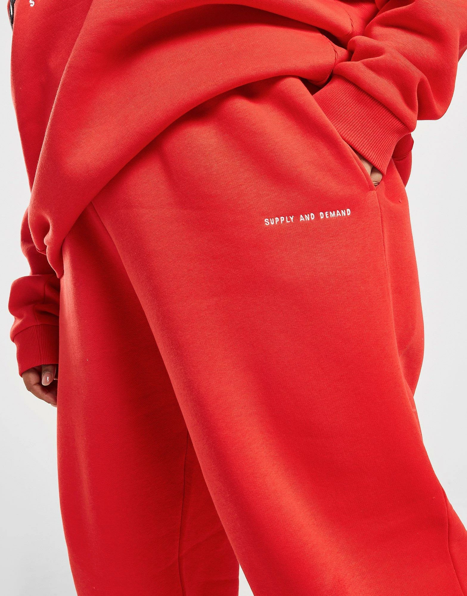 Supply & Demand Plus Size Varsity Joggers Rød - Billede 5