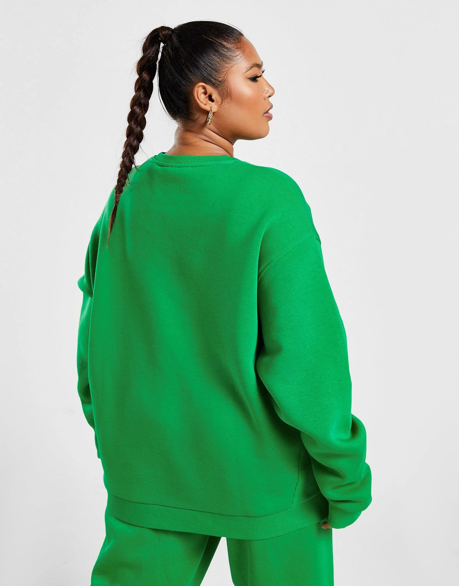 Supply & Demand Plus Size Varsity Crew Sweatshirt Grøn - Billede 4