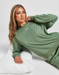 HUGO Small Logo Crew Sweatshirt Grøn