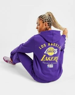 New Era NBA Los Angeles Lakers Crest Hoodie Lilla