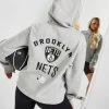 New Era NBA Brooklyn Nets Core Hoodie Grå