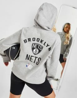 New Era NBA Brooklyn Nets Core Hoodie Grå