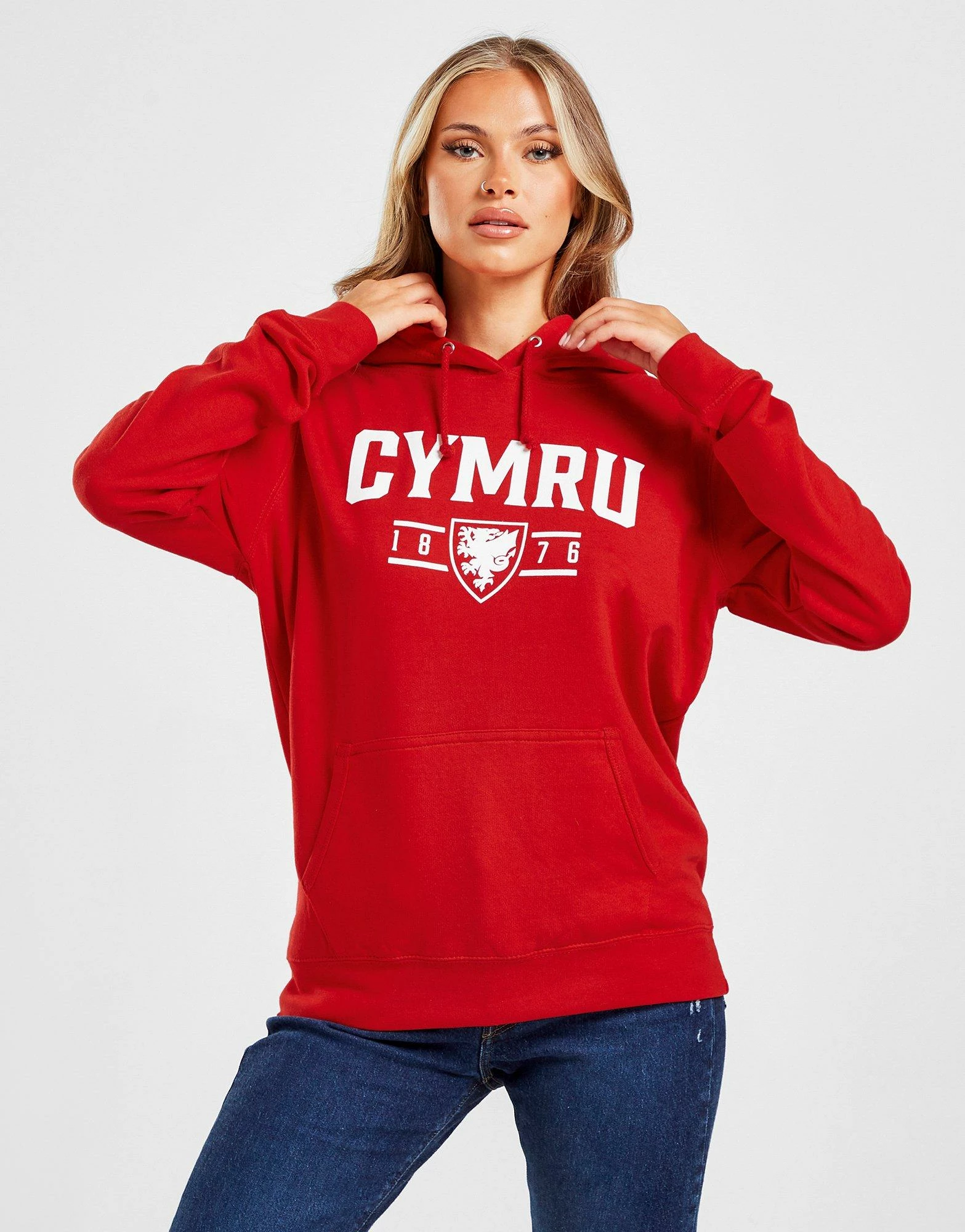 Official Team Wales Cymru Hoodie Rød - Billede 3
