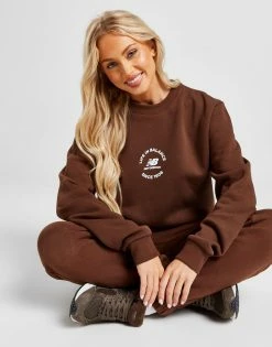 New Balance Life In Balance Crew Sweatshirt Brun